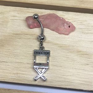 Director chair dangle belly button ring 14 gauge